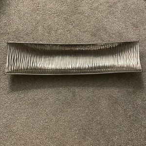 Pier 1 Long Decorative Silver Bowl